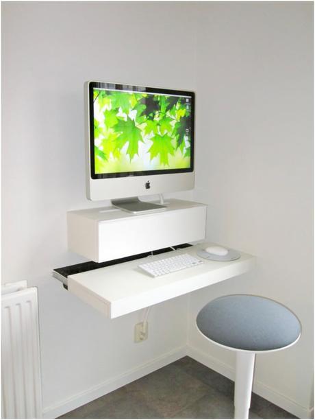 a compact floating work desk 