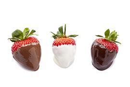 white Chocolate coated strawberries