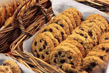 Fill a basket with handmade cookies