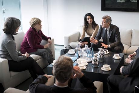 George & Amal meet with Merkel (photo by Guido Bergmann/Bundesregierung via Getty Images)
