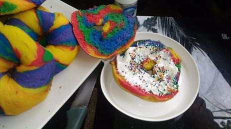 Rainbow Bagels - How to make Bagels and create Magic with your hands