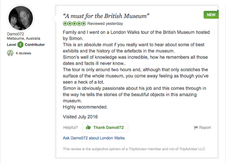 A #London Walker Reviews LW's Simon via @TripAdvisor: 