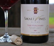Small Vines Wines TBH (The Barlow Homestead) premium Pinot Noir is hand-crafted in Sonoma.