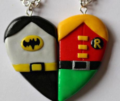 Batman And Robin Friendship Necklace