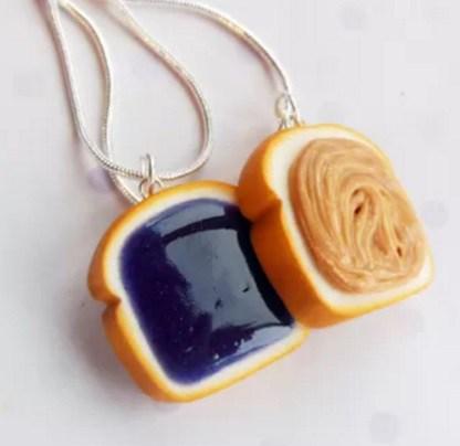 Peanut Butter and Jelly Sandwiches Friendship Necklace