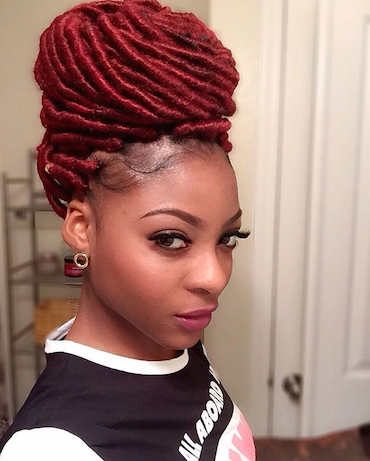 Red Faux Locs
