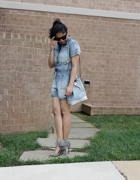 HOW TO WEAR A DENIM ROMPER