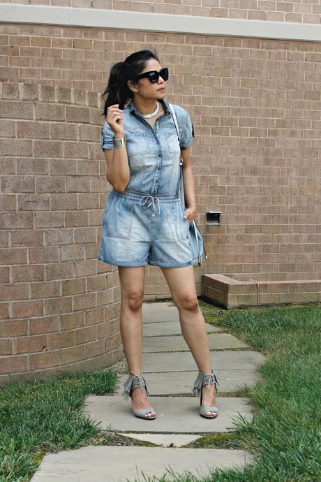 HOW TO WEAR A DENIM ROMPER