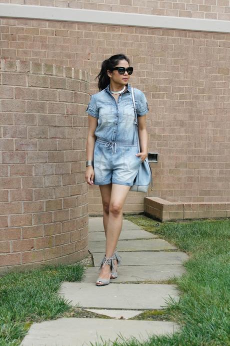 HOW TO WEAR A DENIM ROMPER
