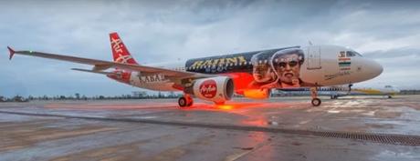 hype .. neruppuda !  'Kabali' release - plane, postal cover and special leave !!!