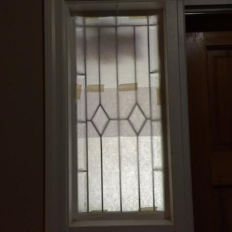 DIY Faux Leaded Frosted Window