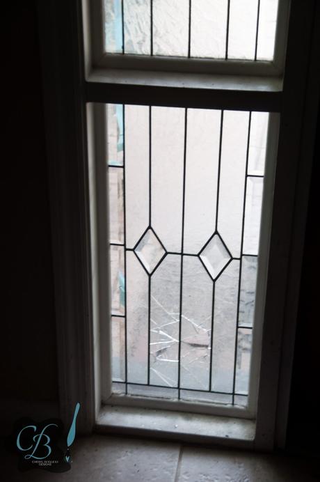 DIY Faux Leaded Frosted Window