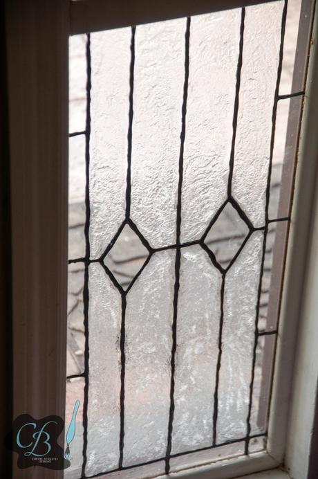 DIY Faux Leaded Frosted Window