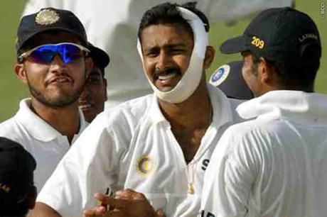 Test at Antigua ~ Ajay Ratra's maiden century and Anil Kumble bowling with broken jaws