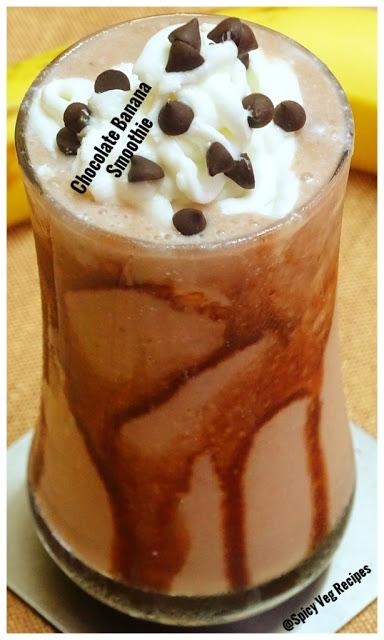 beverages and drinks, fusion, Quick Recipes, Easy Recipes, Quick Recipes, healthy recipes, Kids Recipes, Bachelor Recipes, Banana Recipes, banana, chocolate, milk,Chocolate banana Smoothie Recipe- How to make Chocolate banana Smoothie-Easy Banana Smoothie