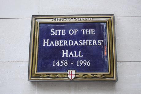 #plaque366 Haberdashers' Hall
