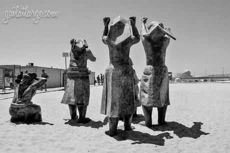 'Tragédia do Mar' sculpture at Matosinhos Beach, Portugal