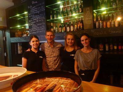 Backpacking in Poland: Top 20 Places to Visit in Starogard Gdański With the staff in Browar, Starogard Gdański
