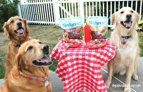 Through your dog a barbecue with Nudges wholesome dog treats grillers and sizzlers