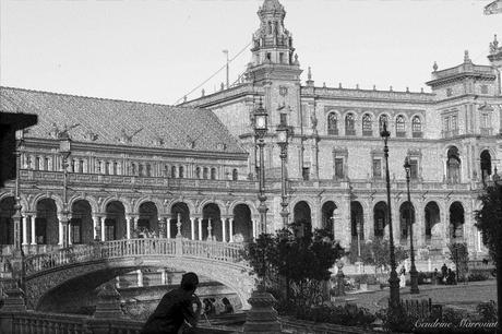 Plaza de España, Seville (Digital drawing + photo manipulation + reminigram)