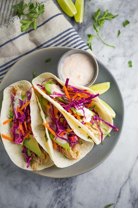 slow cooker sweet chili chicken tacos-3