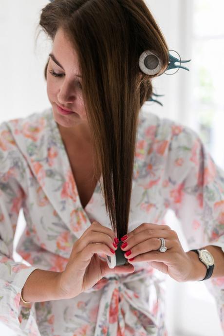 Amy Havins shares how she uses hot rollers to style her hair.