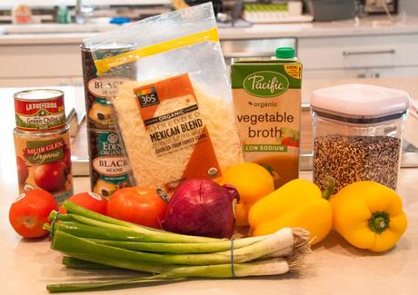 Cheesy Quinoa and Black Bean Casserole