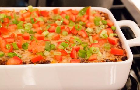 Cheesy Quinoa and Black Bean Casserole