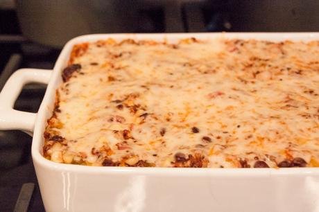 Cheesy Quinoa and Black Bean Casserole