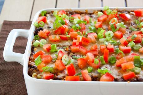 Cheesy Quinoa and Black Bean Casserole