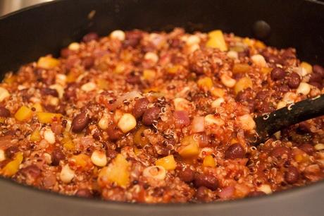 Cheesy Quinoa and Black Bean Casserole