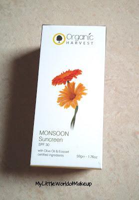 Organic Harvest Monsoon Sunscreen Lotion SPF 30 Review!