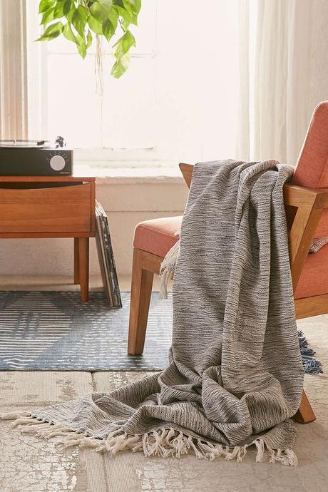 Marley Two-Toned Throw Blanket - Urban Outfitters: 