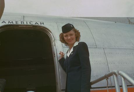 Stewardess, circa 1949-50, American Overseas, ...