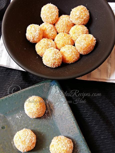 Microwave Carrot Rava Ladoo (My guest post)