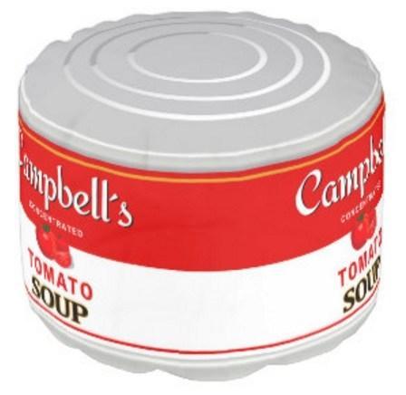 Campbell's Soup Can Themed Pouffe