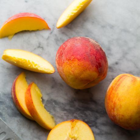 Corn and Peach Salad Recipe with Crispy Prosciutto and Smoked Gouda