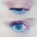 Mally Beauty Evercolor Starlight Waterproof Eyeliner Single in Ice Blue on eye