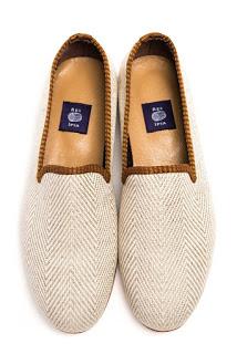 Lavish In Linen:  Res Ipsa Tan Herringbone Linen Loafers