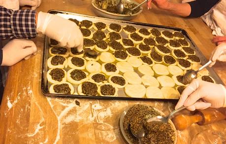 I couldn't get enough of the Sambousek B'zatar (Thyme Pastries)
