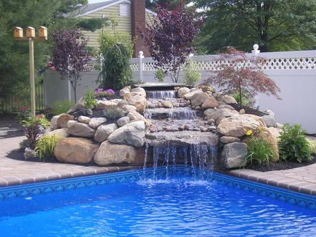 Pool With Waterfall Design