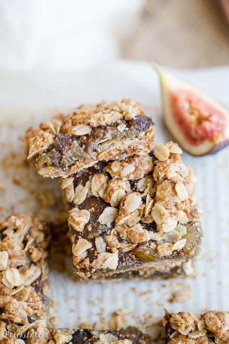 These Oatmeal Fig Bars are an incredible way to use your fresh figs! These gluten-free + vegan bars taste like Fig Neutons, but without the guilt or refined sugars. Enjoy them for breakfast or as a snack!