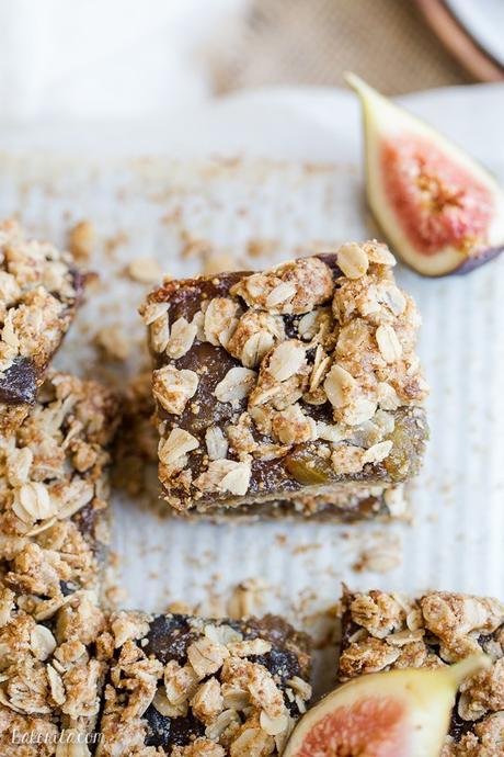 These Oatmeal Fig Bars are an incredible way to use your fresh figs! These gluten-free + vegan bars taste like Fig Neutons, but without the guilt or refined sugars. Enjoy them for breakfast or as a snack!