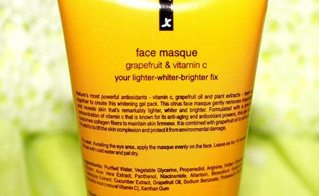 Natural Bath and Body Grapefruit & Vitamin C Gel Face Masque Review