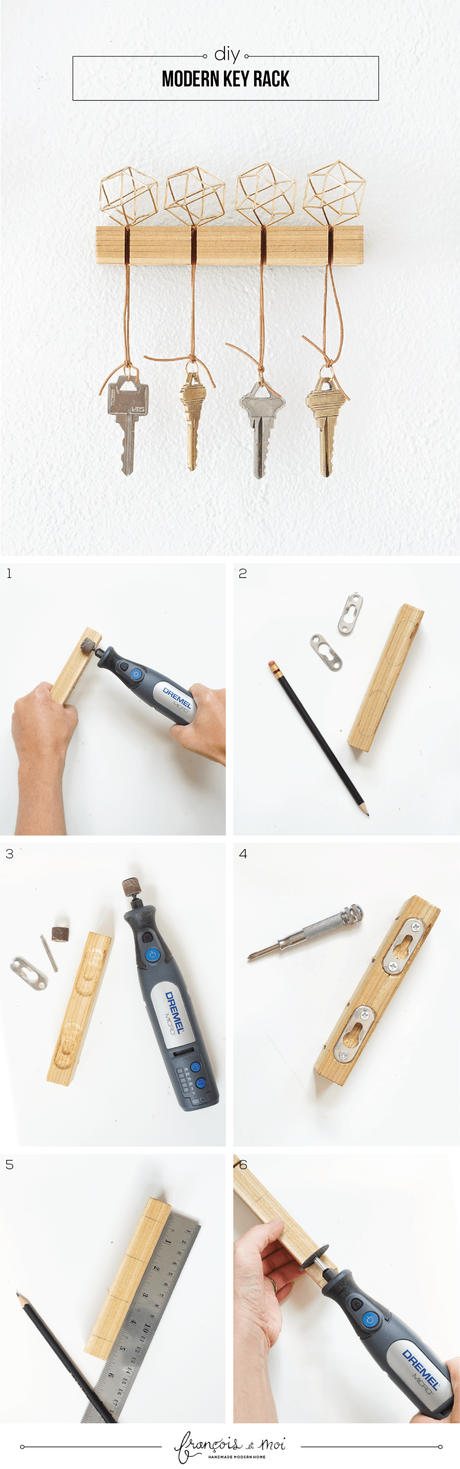 DIY Modern Key Holder