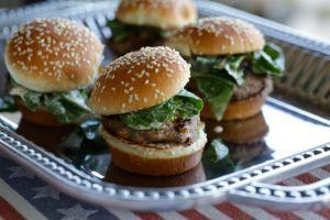 Lamb Sliders with Spinach: Seasoned with Hatch Chiles
