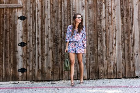 Printed Romper Amy Havins wears a printed romper from Old Navy.
