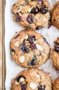 Almond Blueberry Breakfast Cookies (Gluten Free + Refined Sugar Free)