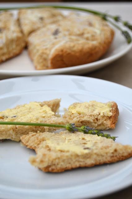 lavender apple white chocolate scones