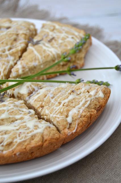 lavender apple white chocolate scones